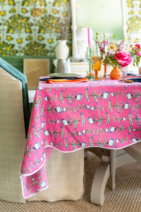 Pink Tulip Tablecloth (Hunter Blake X Erin Donahue Tice)